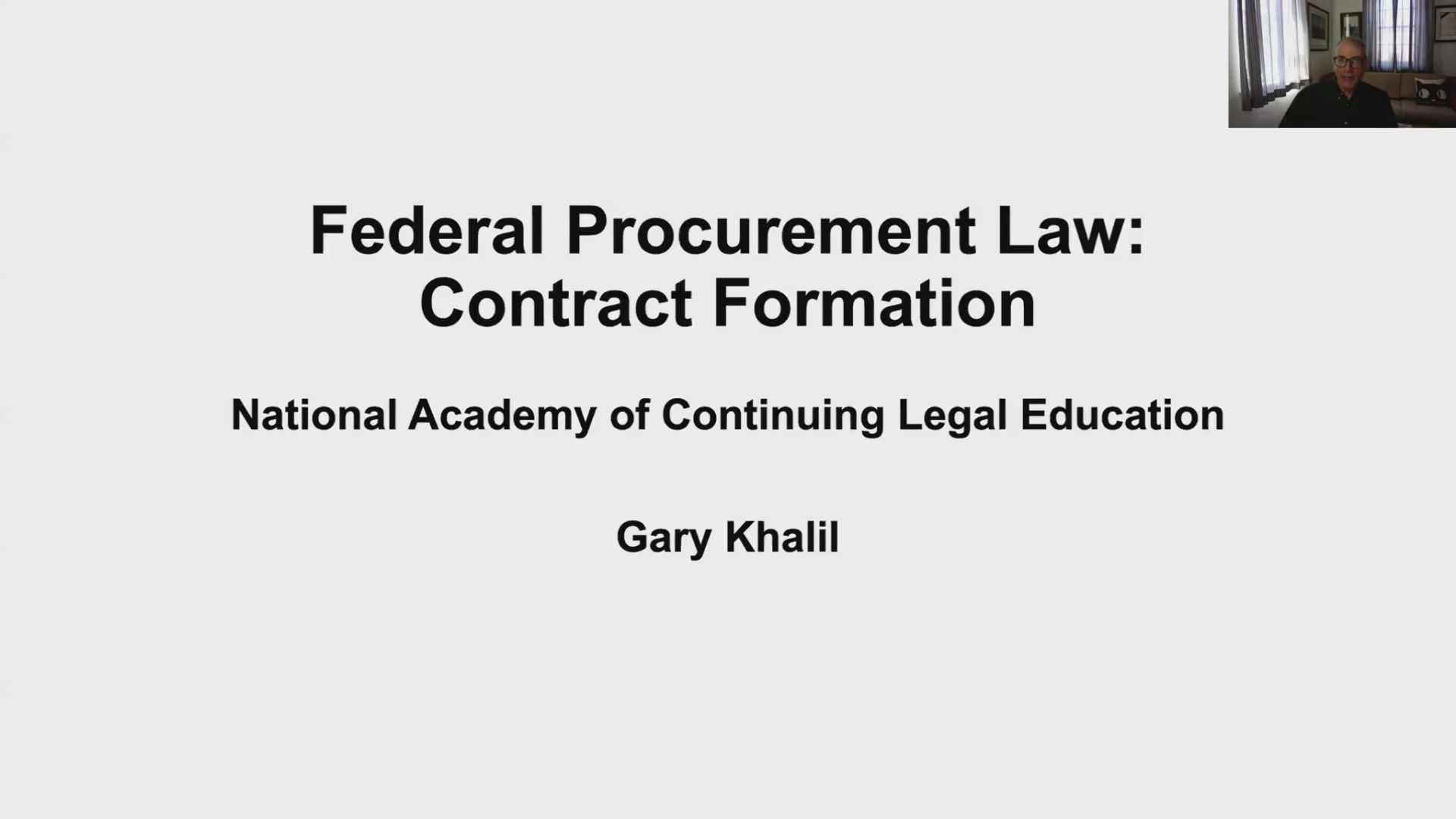 Federal Procurement Law: Contract Formation Thumbnail