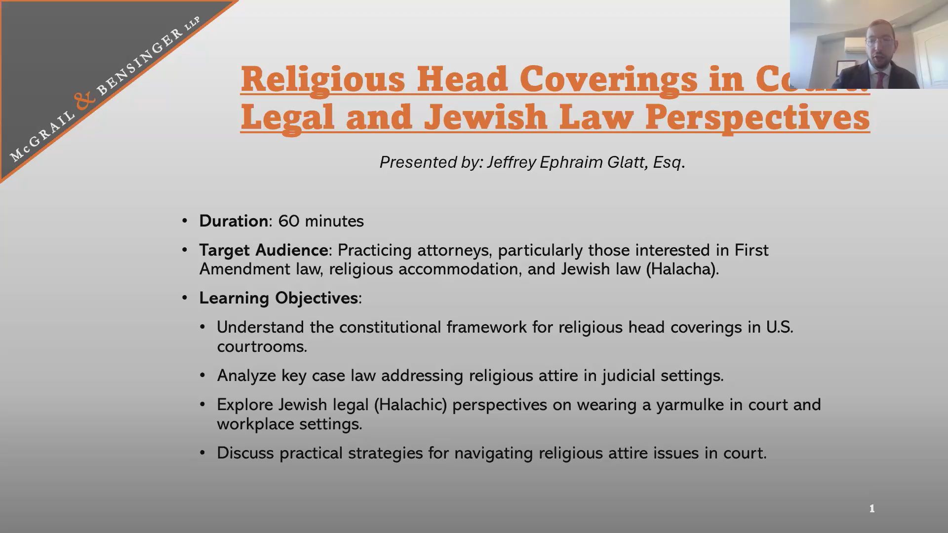 Religious Head Coverings in Court: Legal and Jewish Law Perspectives Thumbnail