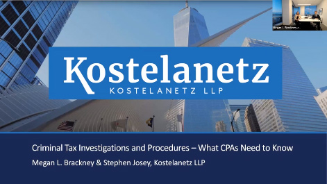 Criminal Tax Investigations and Procedures: What Practitioners Need to Know Thumbnail