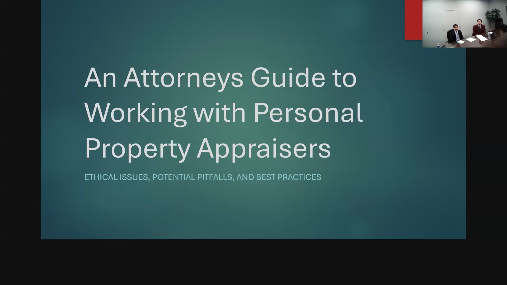 An Attorneys Guide to Working with Personal Property Appraisers: Ethical Issues, Potential Pitfalls, and Best Practices Thumbnail