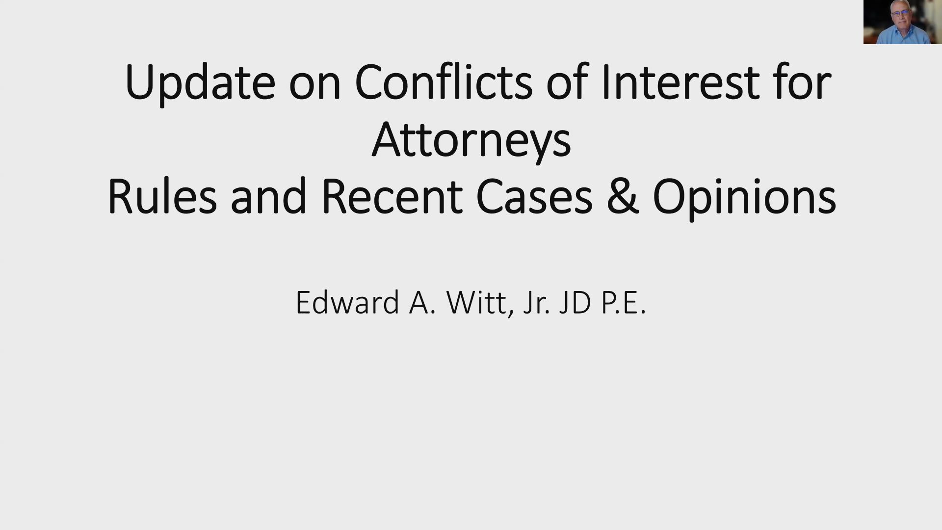 Update On Conflicts Of Interest for Attorneys: Rules and Recent Cases & Opinions Thumbnail