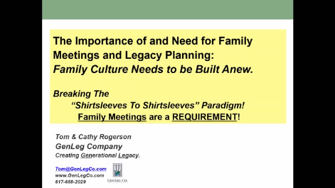 Family Meetings and Legacy Planning Thumbnail