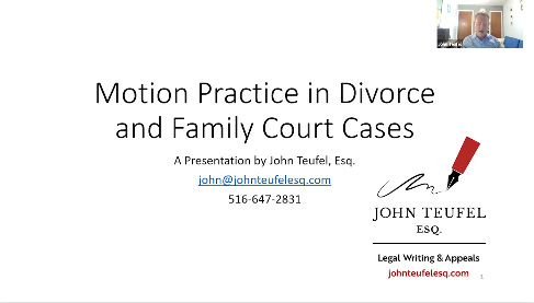 Motion Practice in Family Law: Tips and Techniques Thumbnail