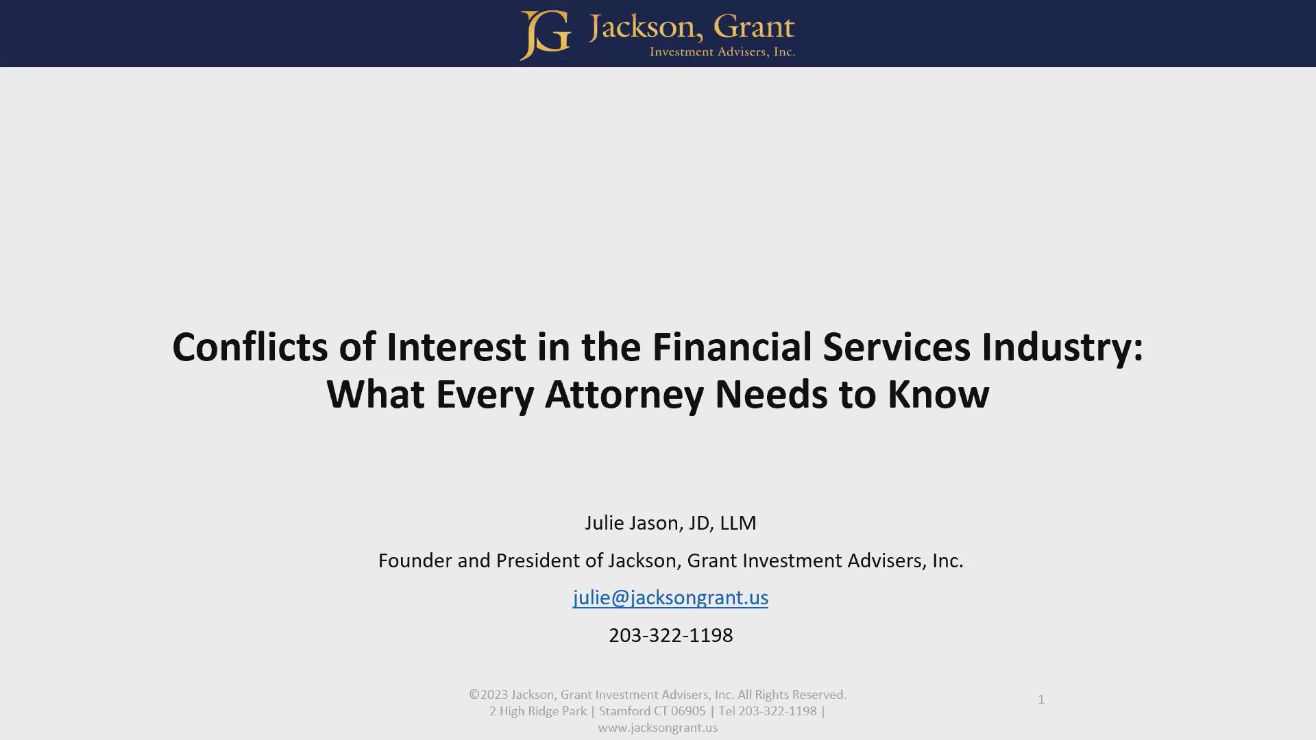 Conflicts of Interest in the Financial Services Industry: What Every Attorney Needs to Know Thumbnail