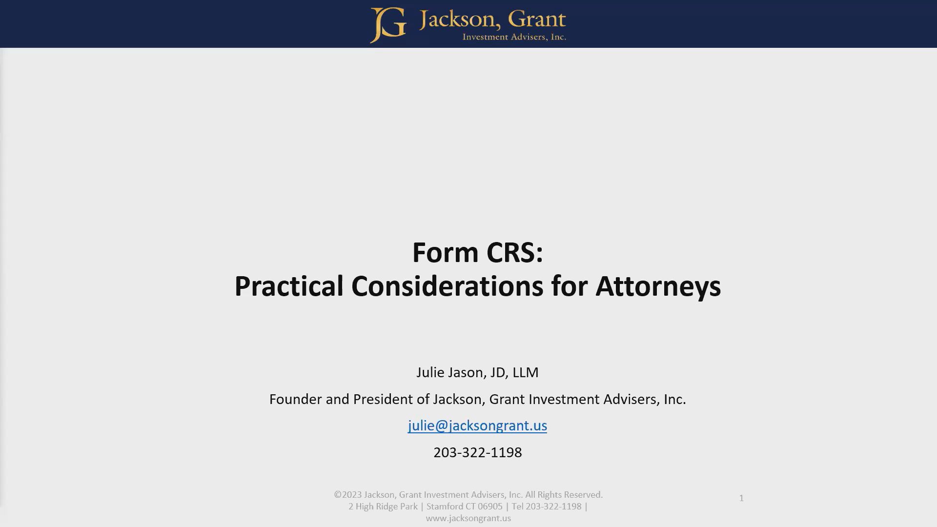 Form CRS: Practical Considerations for Attorneys Thumbnail