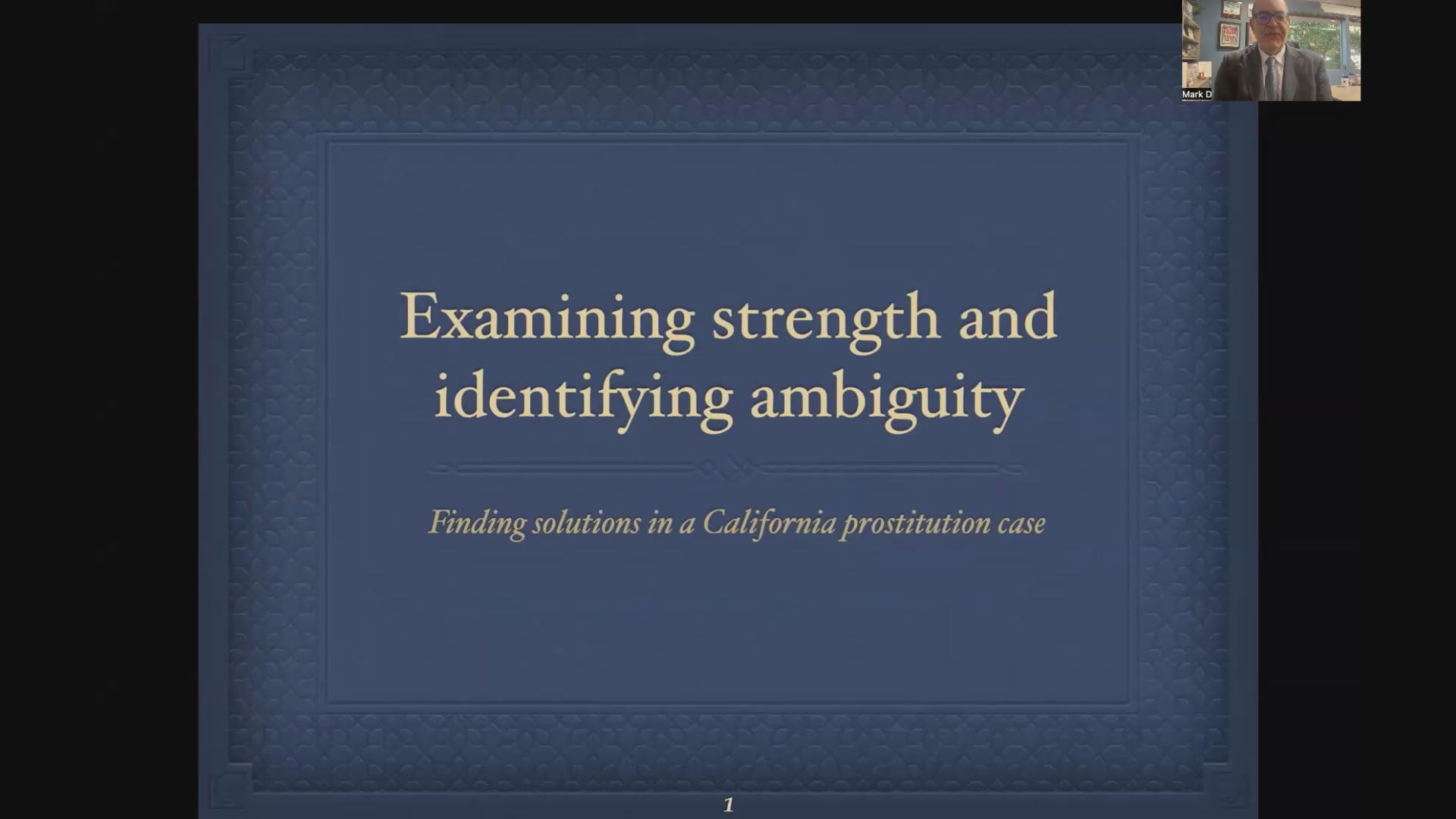 Examining Strength and Identifying Ambiguity: Finding Solutions in a CA Prostitution Case Thumbnail